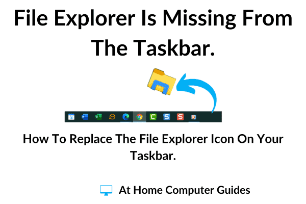 Taskbar with File Explorer icon disappearing. Text reads 