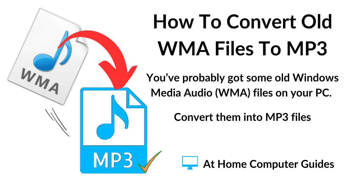 WMA file converting to MP3 file. Text reads 