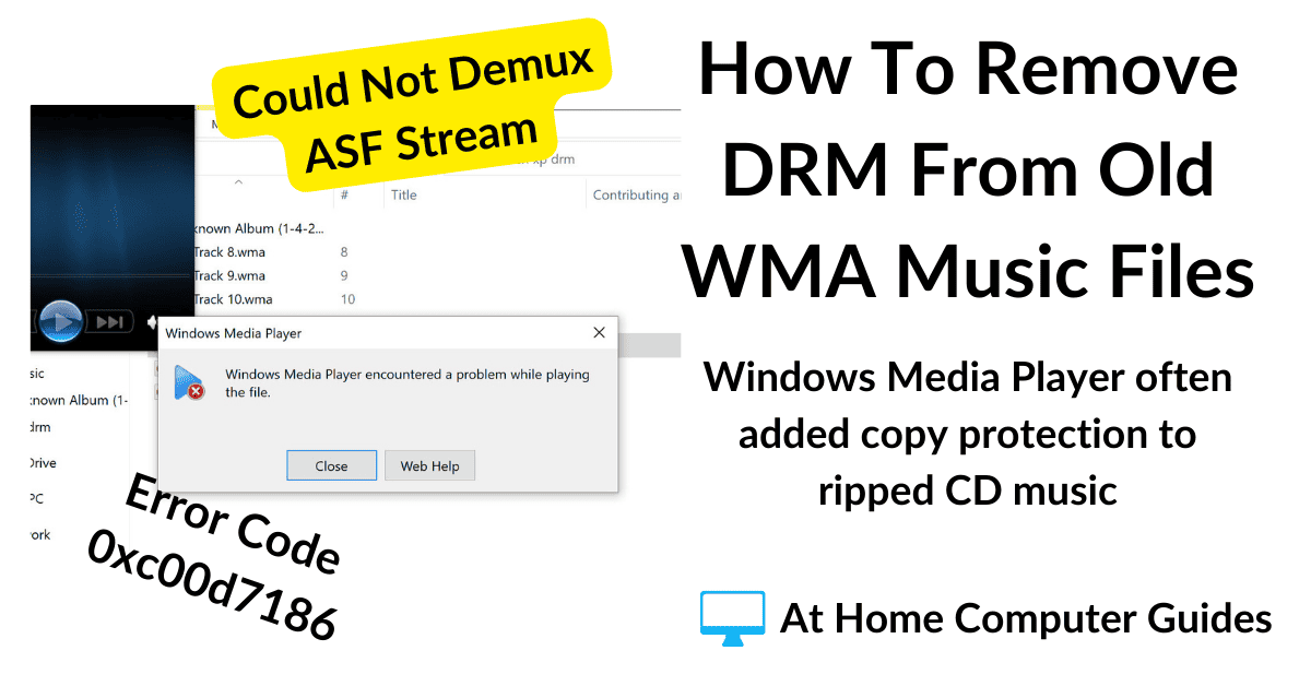 How to remove DRM from WMA audio files.