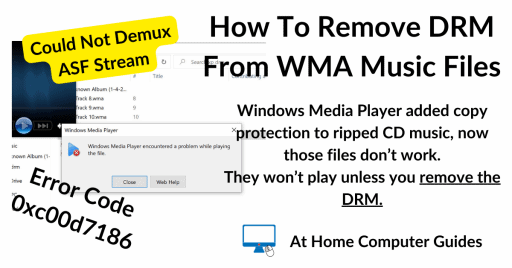 How to remove DRM copy protection from Windows Media Audio files. Step by step guide.