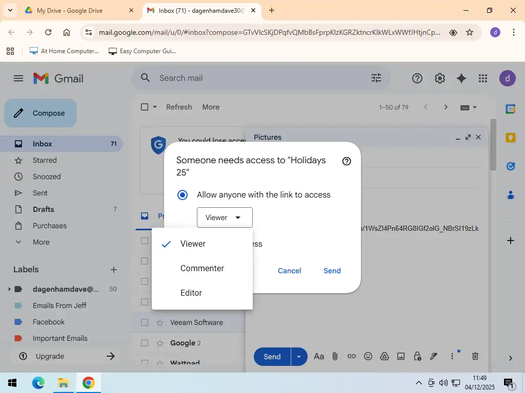 Permission level Permission level options.