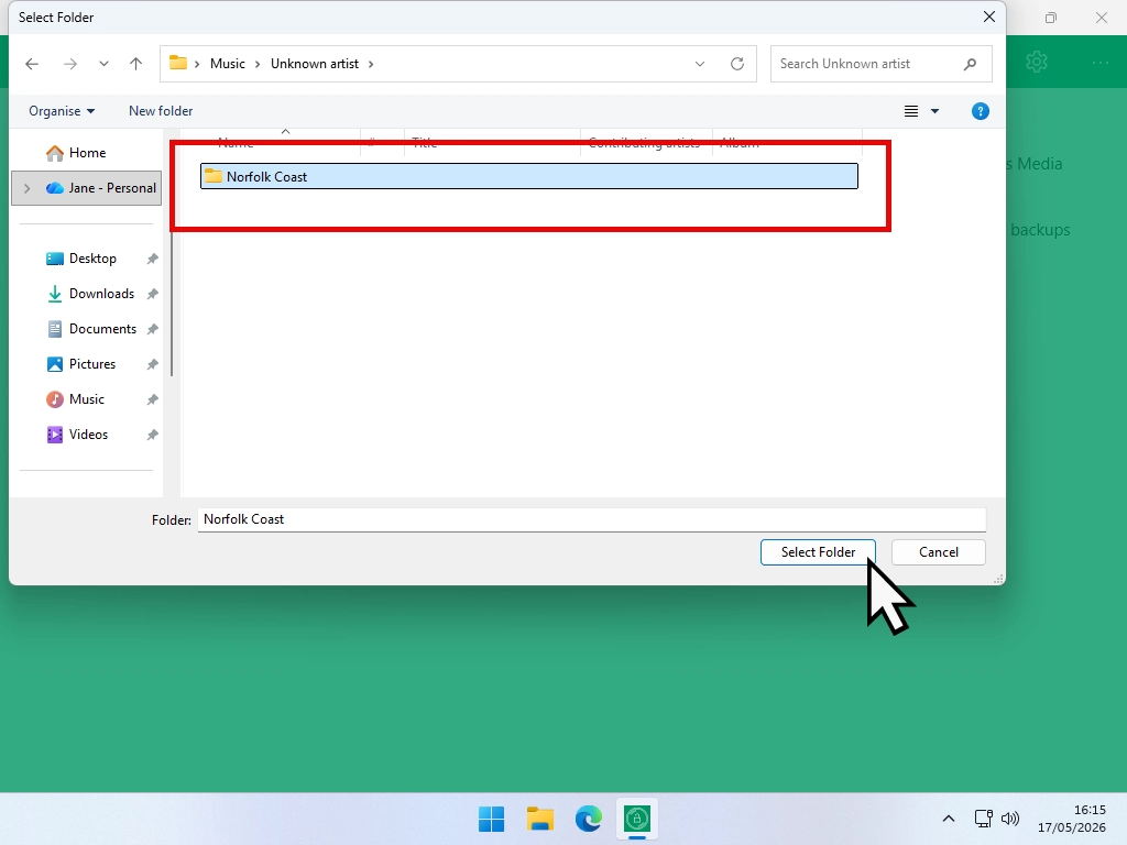Select folder that contains WMA files with DRM Select a folder that contains DRM protected WMA files.