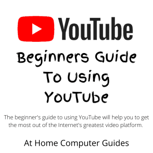 Youtube logo. Text reads " Beginners guide to using YouTube"