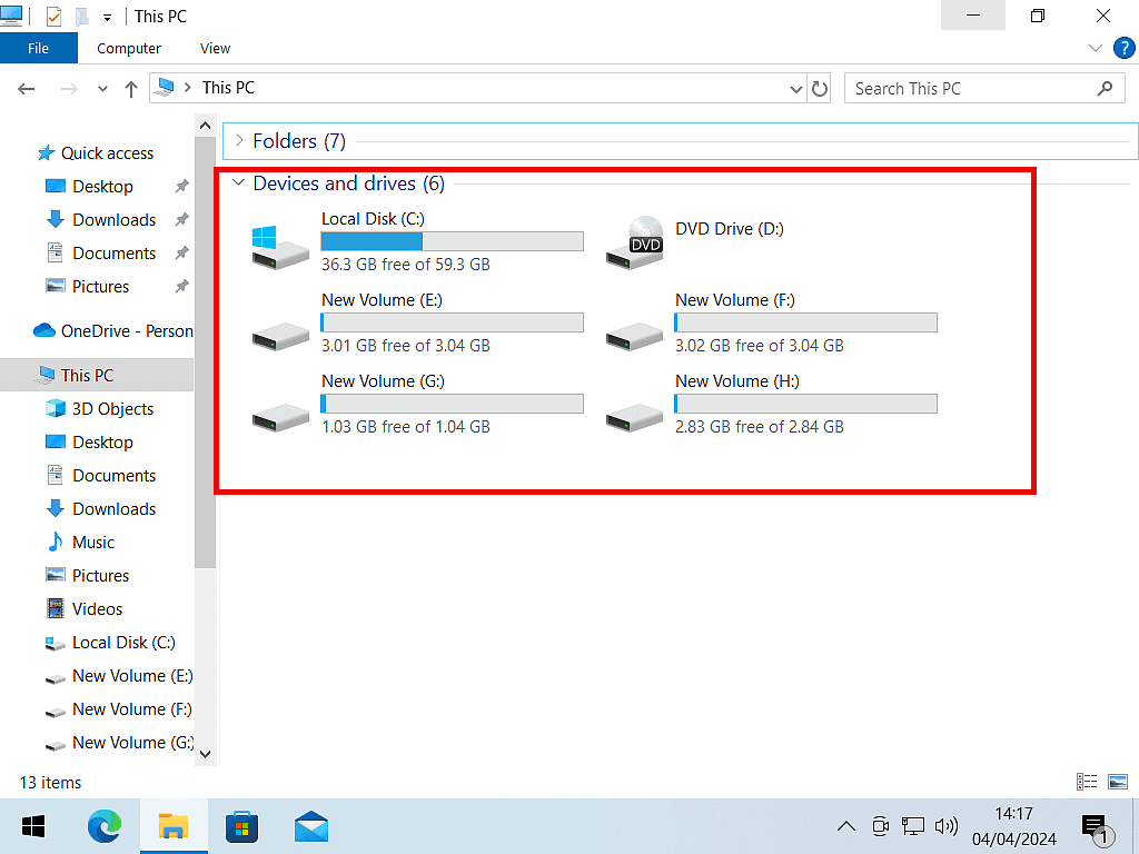 File Explorer with drives highlighted.