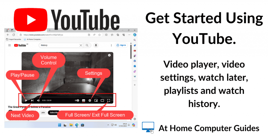 Beginners guide to using Youtube.