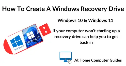 How to create a Windows recovery drive to access repair tools in case your PC won't start.