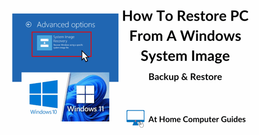 How to restore PC from system image