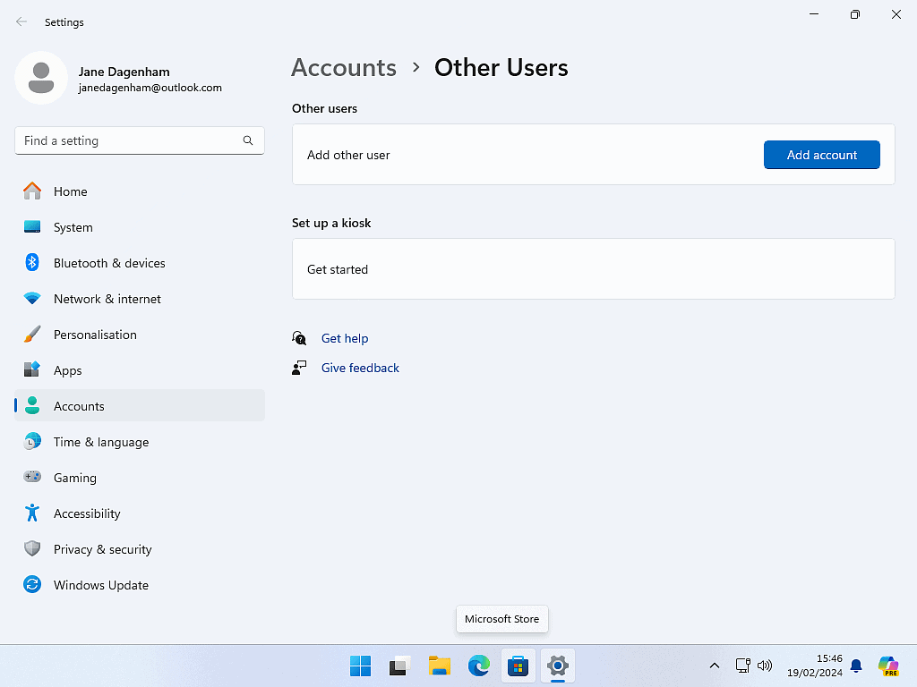 Accounts have been removed in Windows 11.