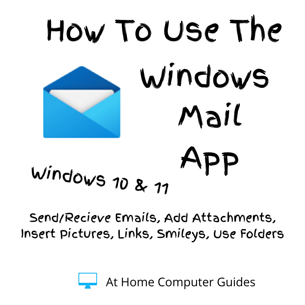 Windows Mail app icon. Text reads "How to use Windows Mail App. Windows 10 and 11".