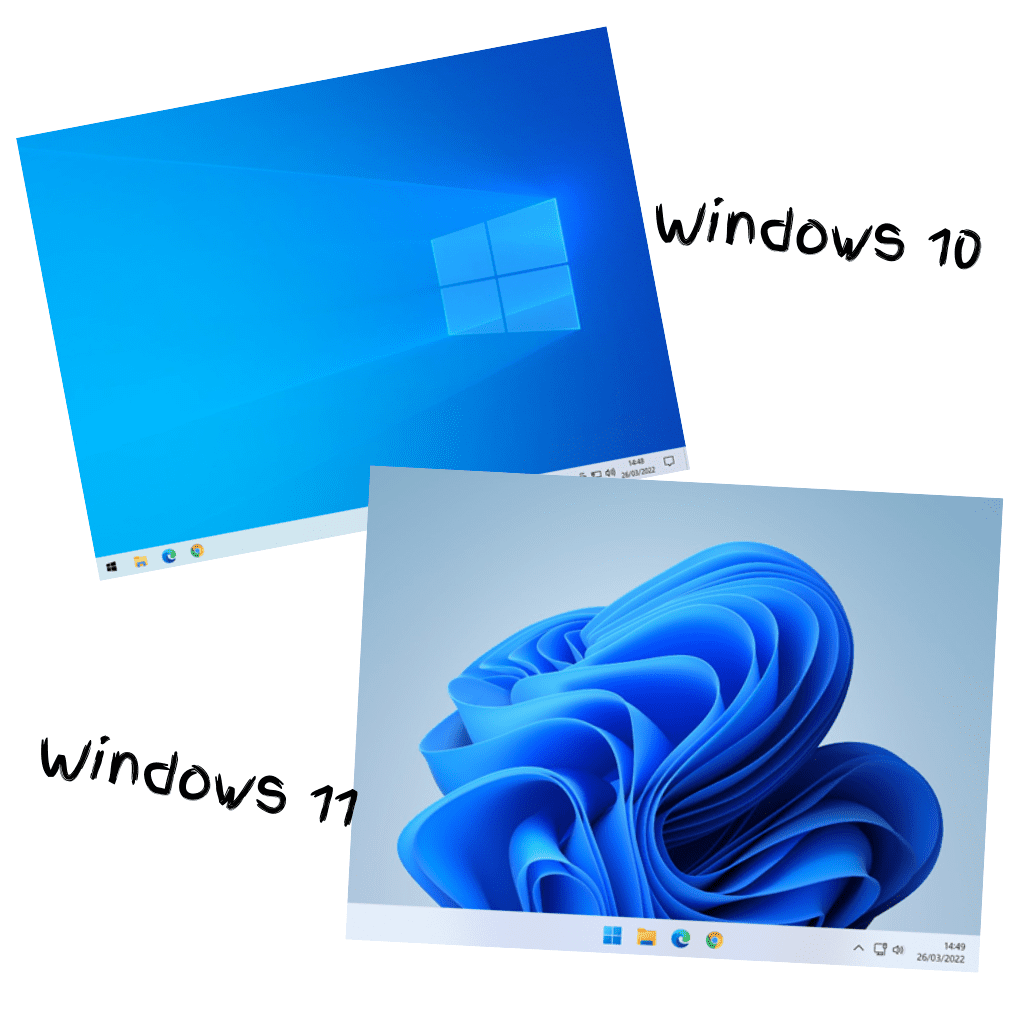 Windows 10 and 11 desktops