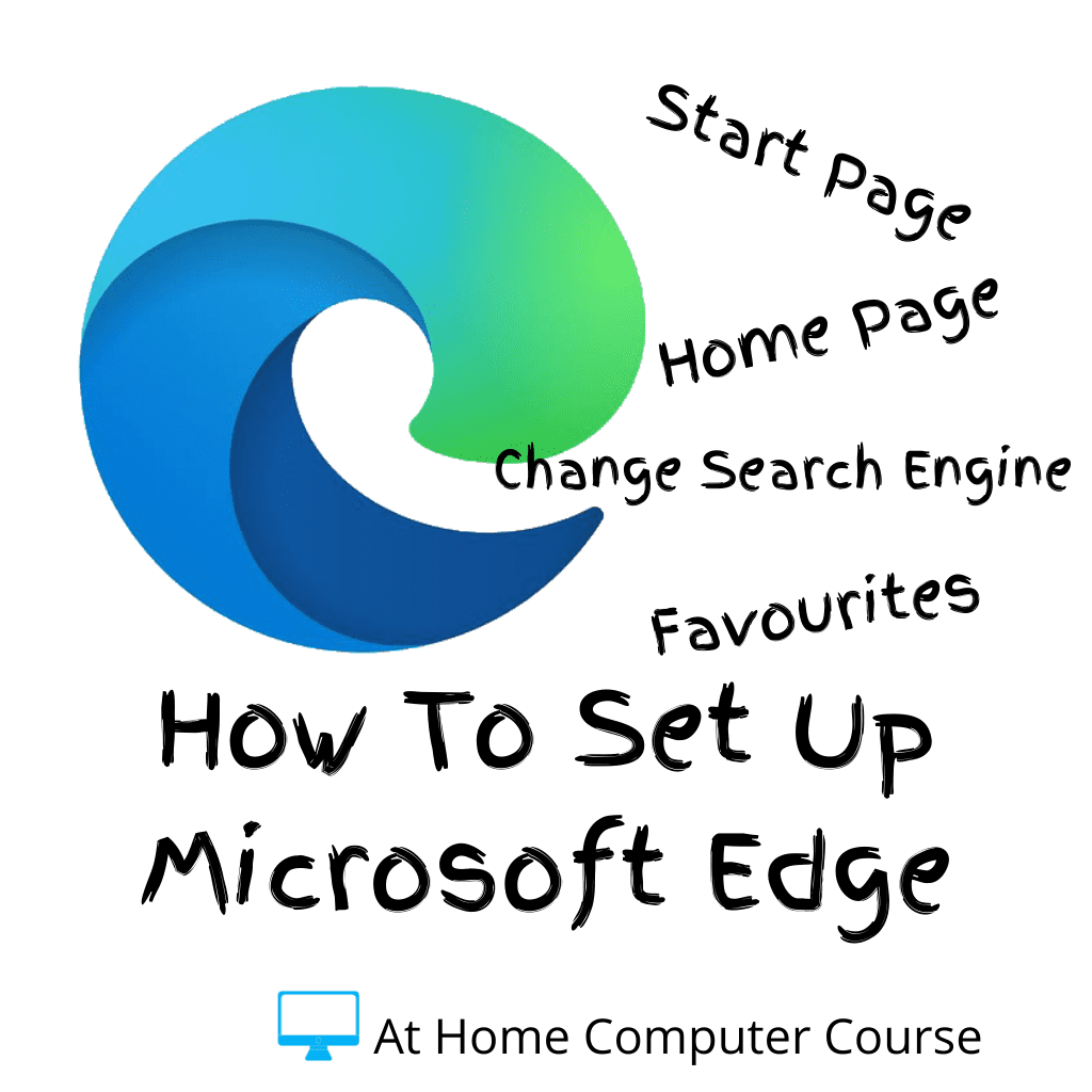 Microsoft Edge logo. Text reads "How to setup Microsoft Edge"