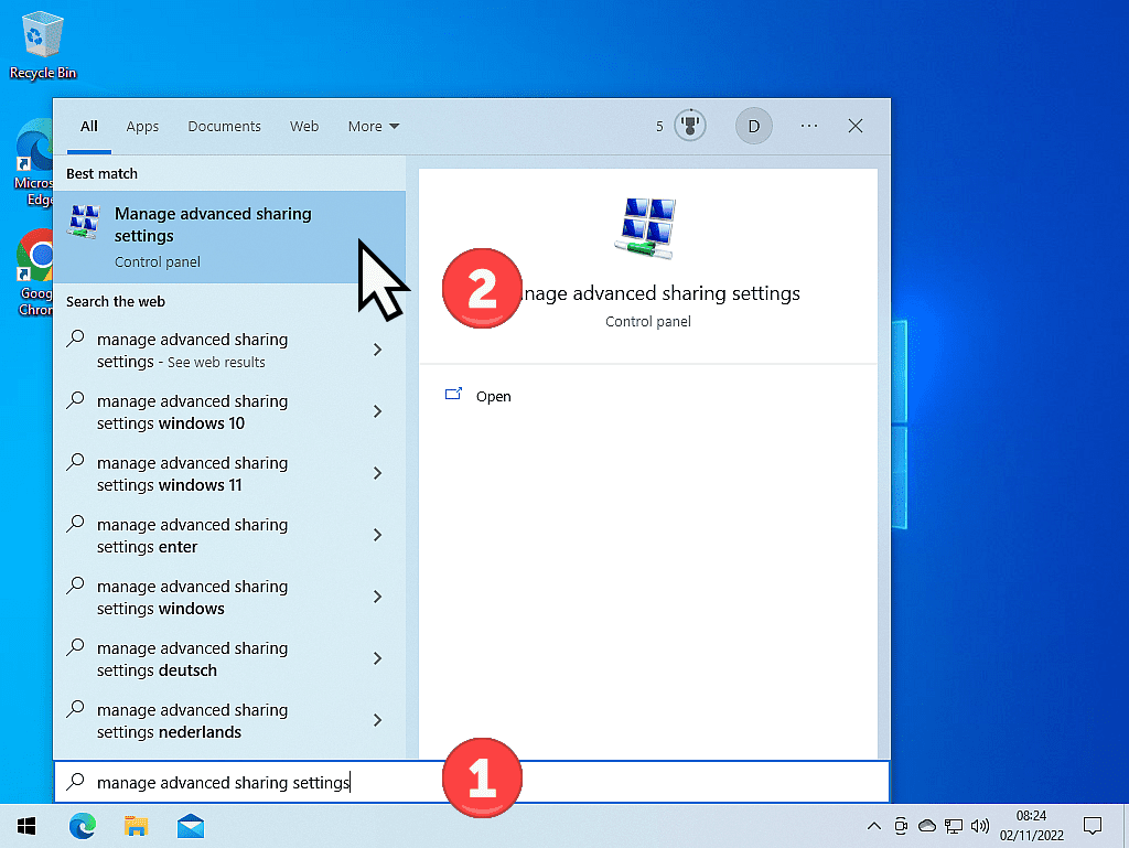 Windows 10 start menu open and 