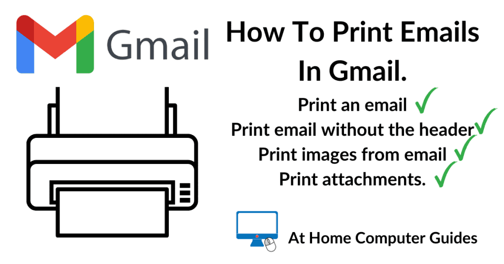 How to print an email in Gmail.