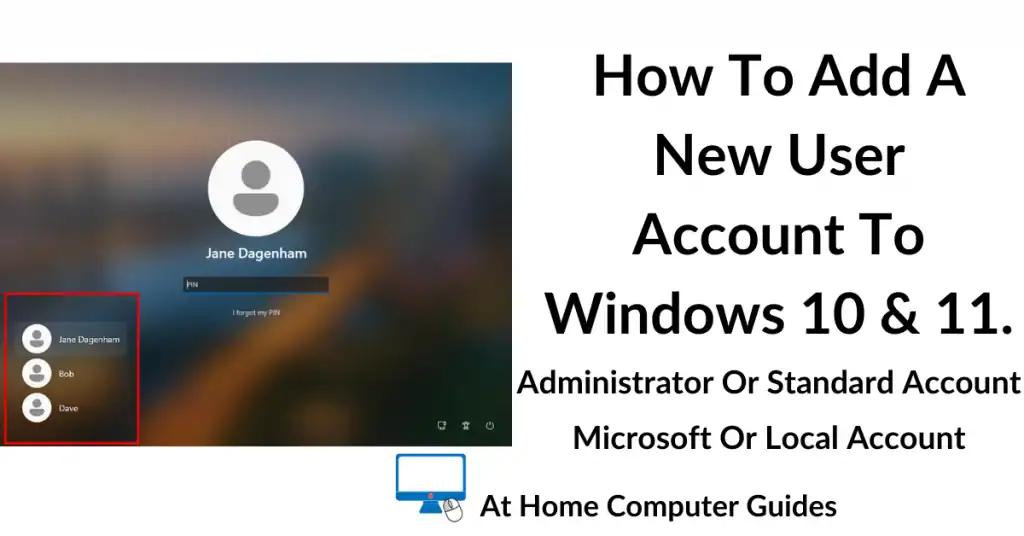 How to create a new Windows user account How to create a new Windows user account