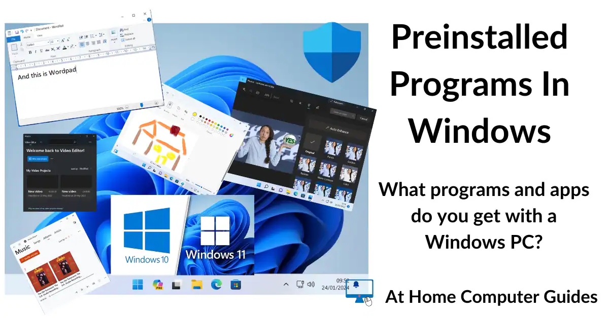 Preinstalled Apps In Windows 10 & 11 - At Home Computer Guides