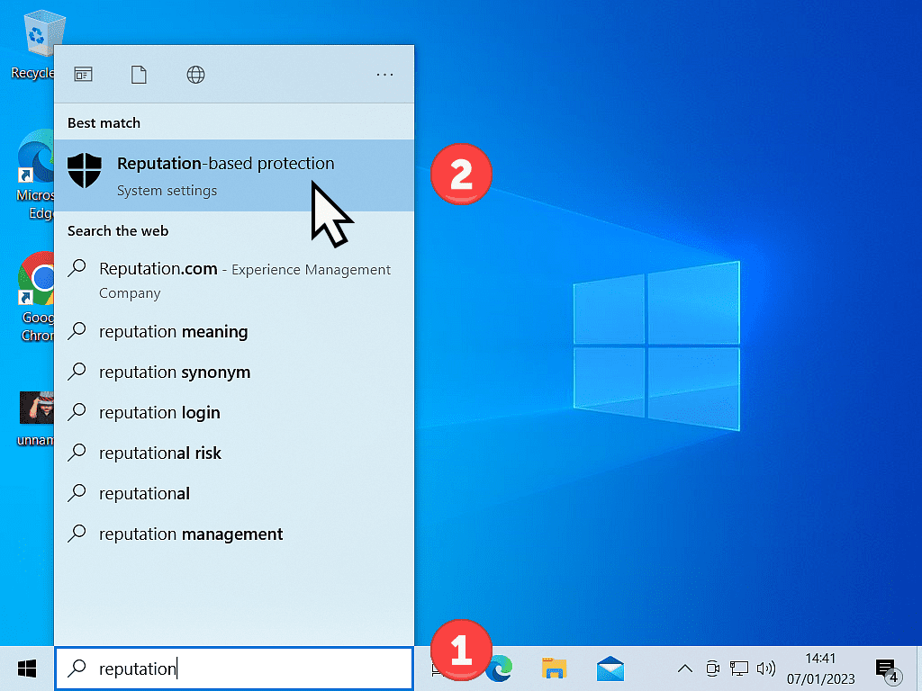 Windows 10 Start menu is open. 