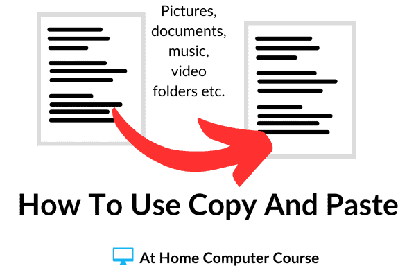 How to copy and paste on a computer.