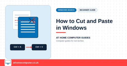 How to Cut and Paste in Windows 10 & 11. Lesson 12 of the At Home Free Beginner Computer Course.