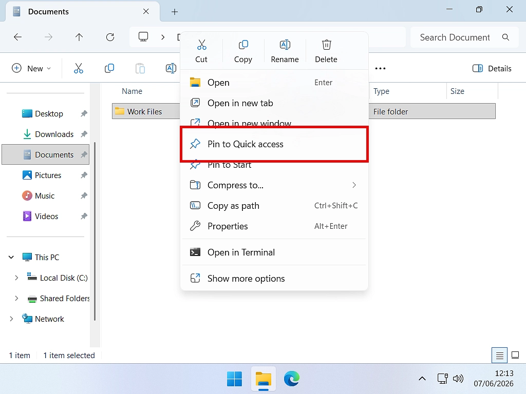 How to pin to Quick Access Pinning a folder to File Explorer Quick Access area.