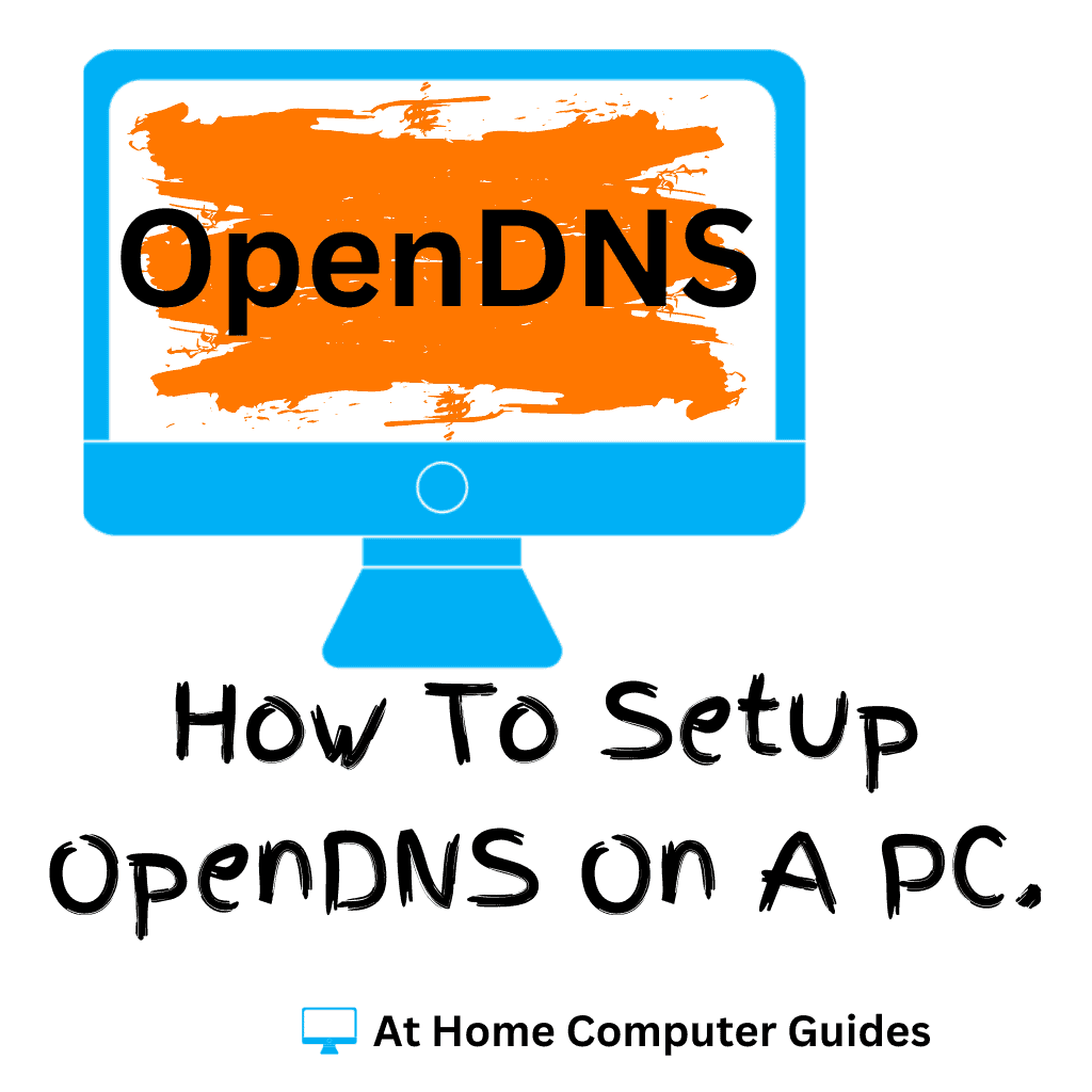 Computer screen with OpenDNS written across it. Text reads 