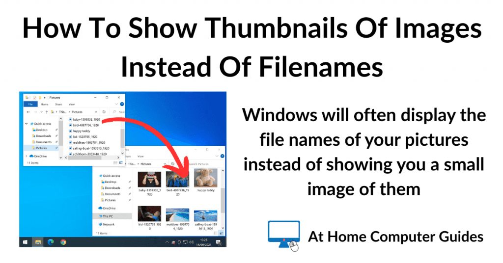How to show thumbnails of images How to show thumbnails of images instead of their filenames.