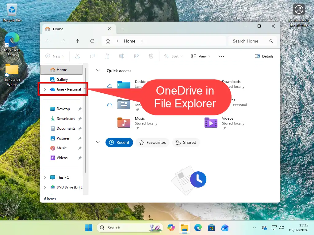 OneDrive in File Explorer OneDrive in File Explorer