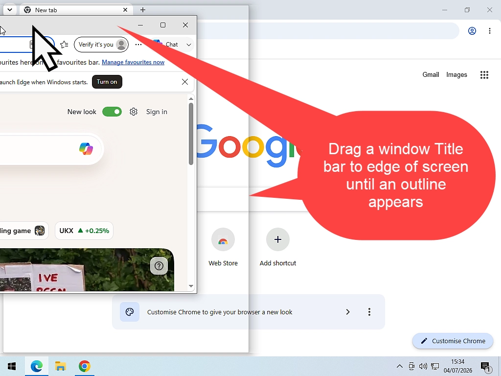 Snap Assist in Windows 10 Snap Assist in Windows 10
