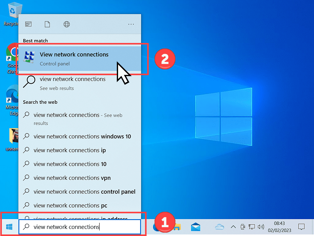Windows 10 start menu is open and 