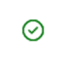 Green tick icon.