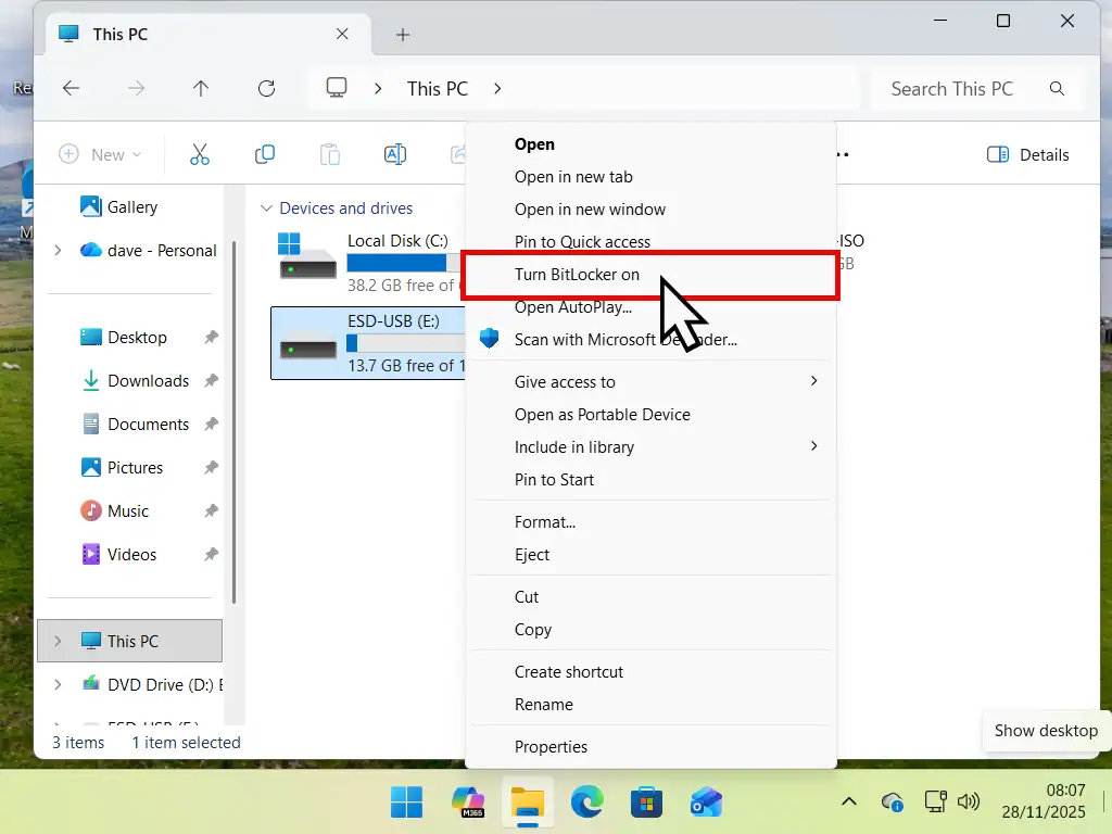 Password protect a USB flash drive Password protect a USB flash drive with BitLocker To Go.