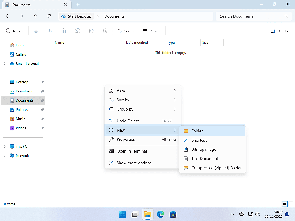 How to create folders in Windows computers.