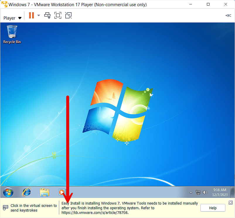 Windows 7 installed as a virtual machine.