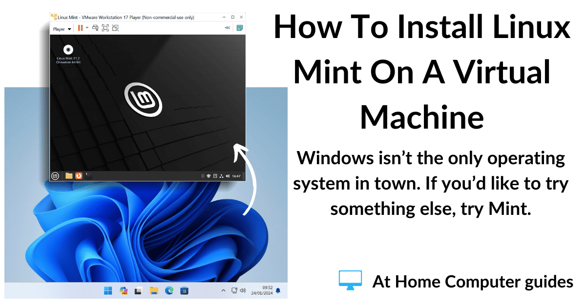 Install Mint as a VM in VMware Player.
