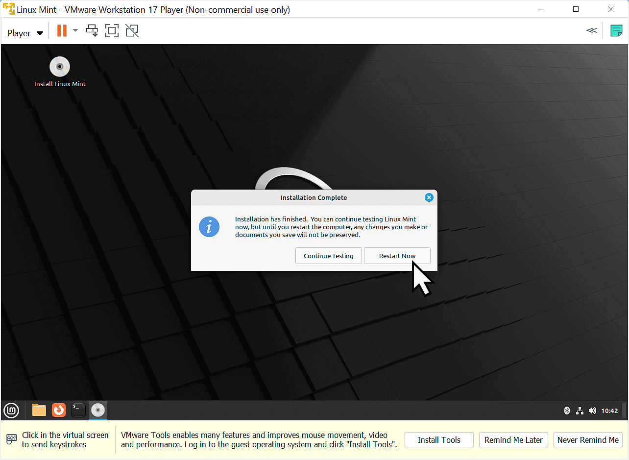 How To Install A Linux Mint Virtual Machine Using VMware Player. - At ...