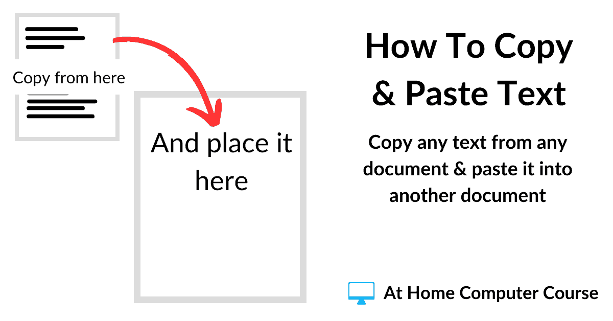 How to copy & paste text between documents.