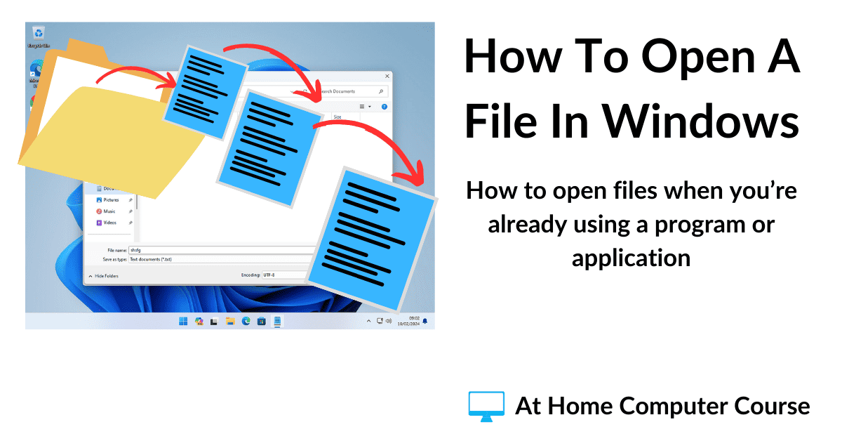 How to open files in Windows