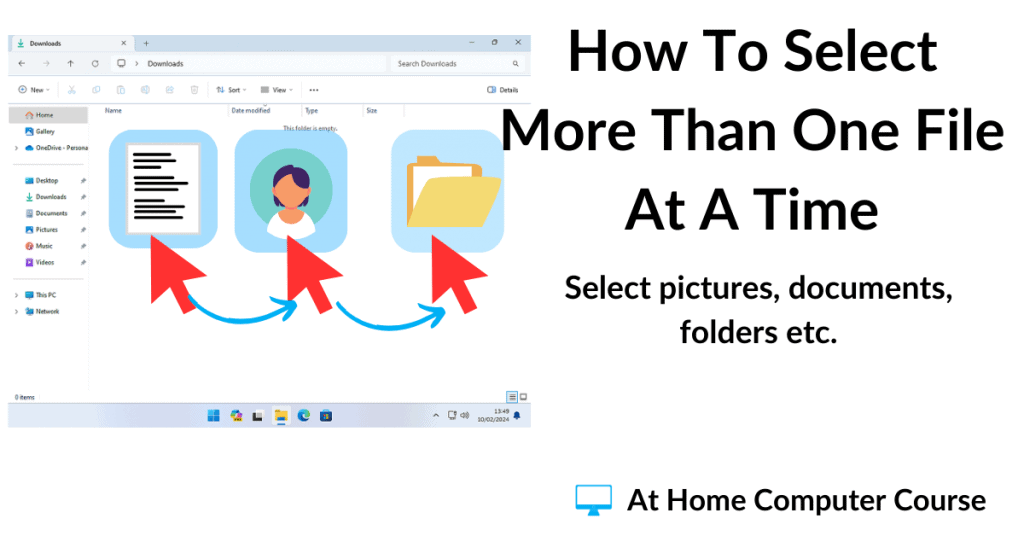 How to select multiple files/folders.
