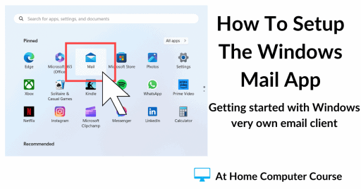 How to setup the Windows Mail app.