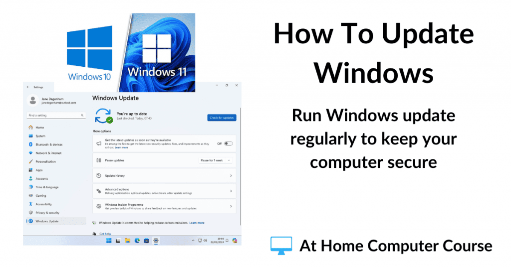 How to update Windows.