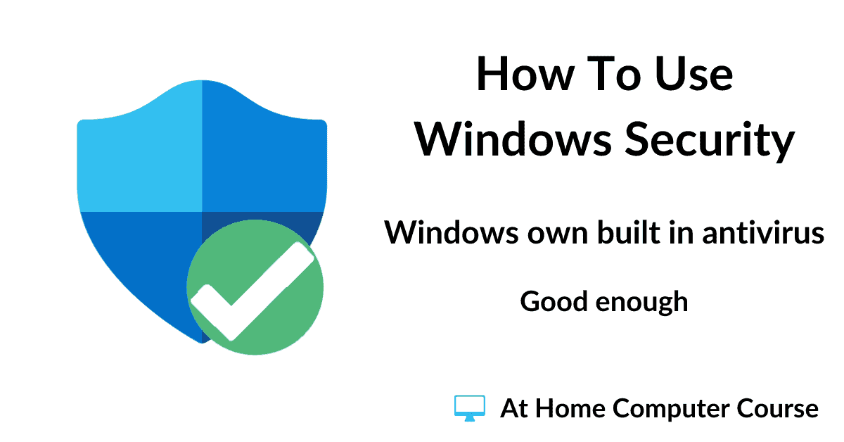 Windows Security icon. Text reads 