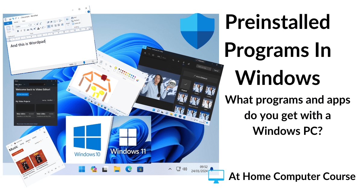 What programs are included with Windows?