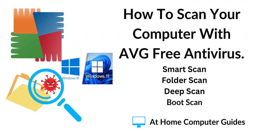 Scan PC for virus and malware with AVG Free Antivirus.