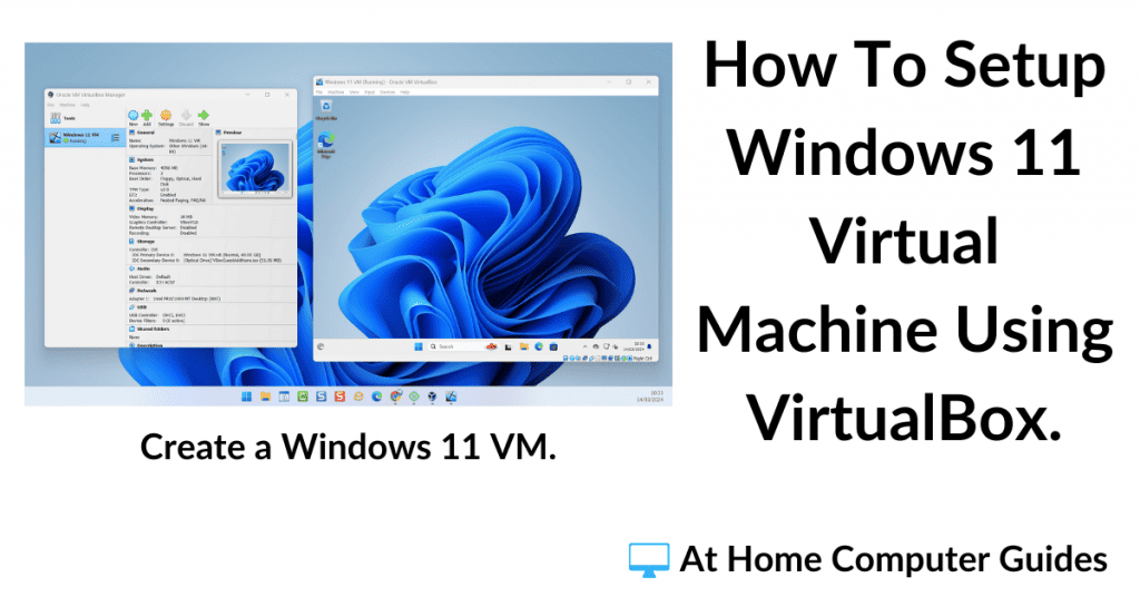 Windows 11 virtual machine running inside a VirtualBox window.