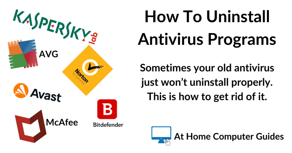 How to uninstall antivirus programs that won't uninstall properly.