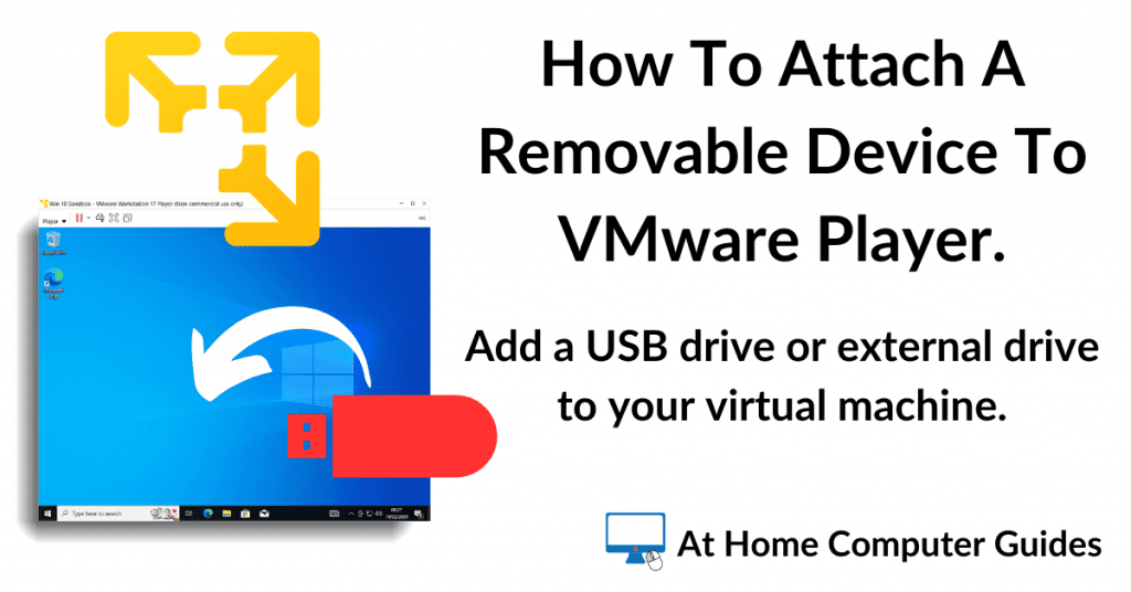 How to attach a removable device in VMware Player.