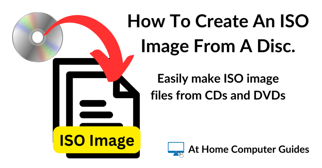 How to create ISO image files from discs.