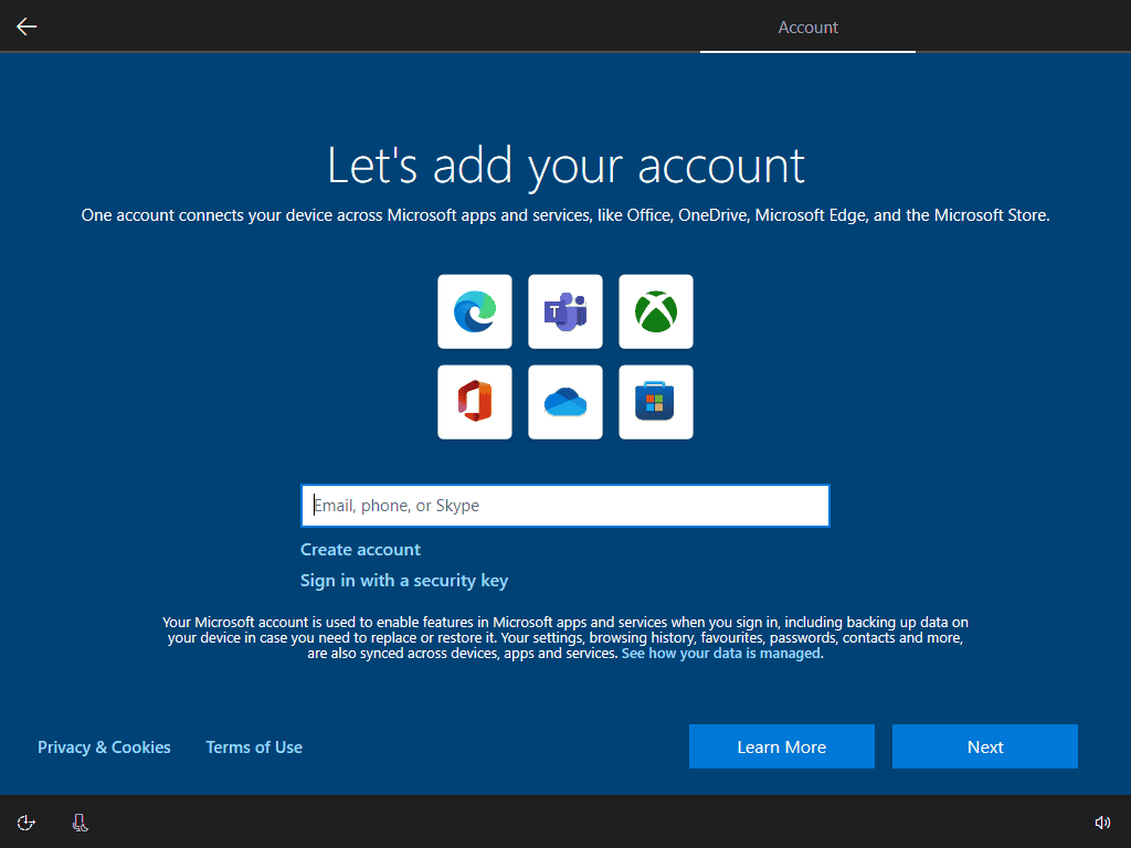 How to setup Windows 10 without a Microsoft account.