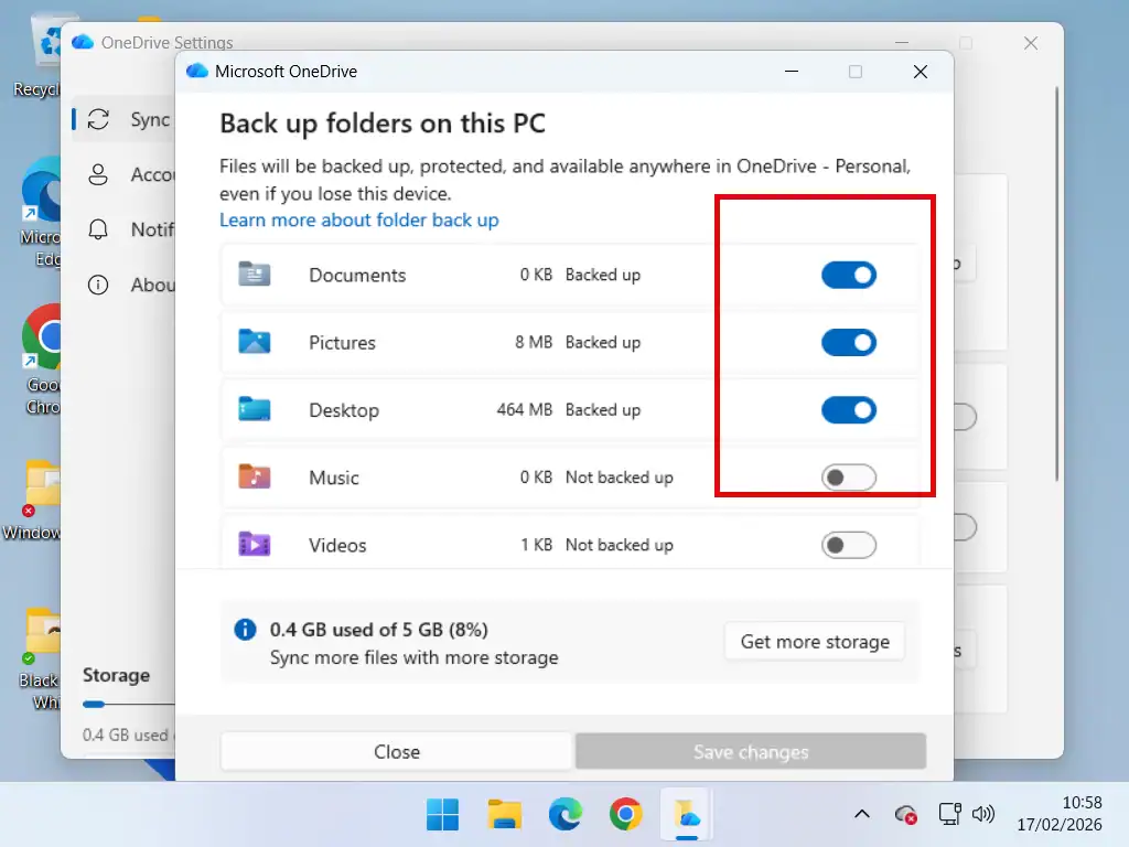 Deselect a folder from OneDrive Deselect a folder from OneDrive