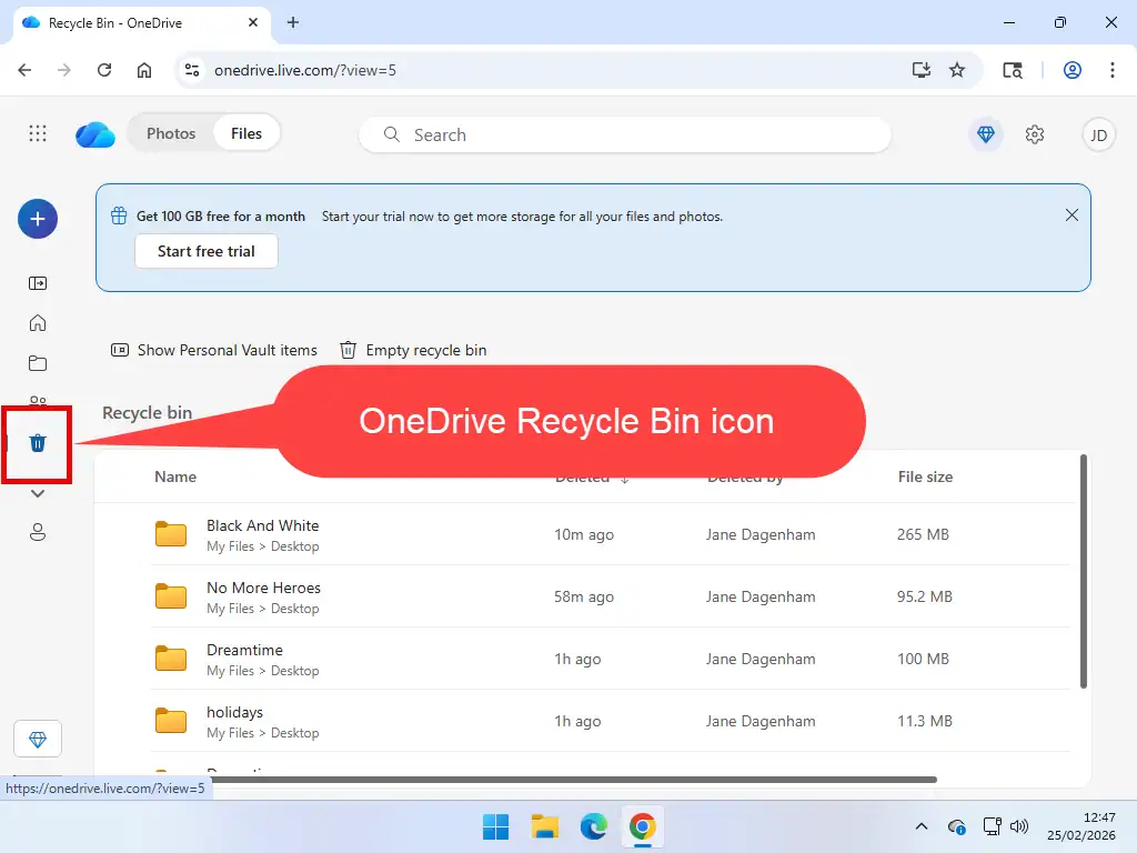 OneDrive Recycle Bin icon OneDrive Recycle Bin icon