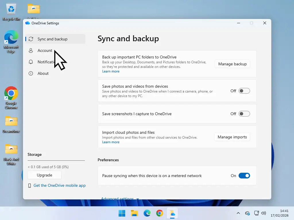 OneDrive account OneDrive account